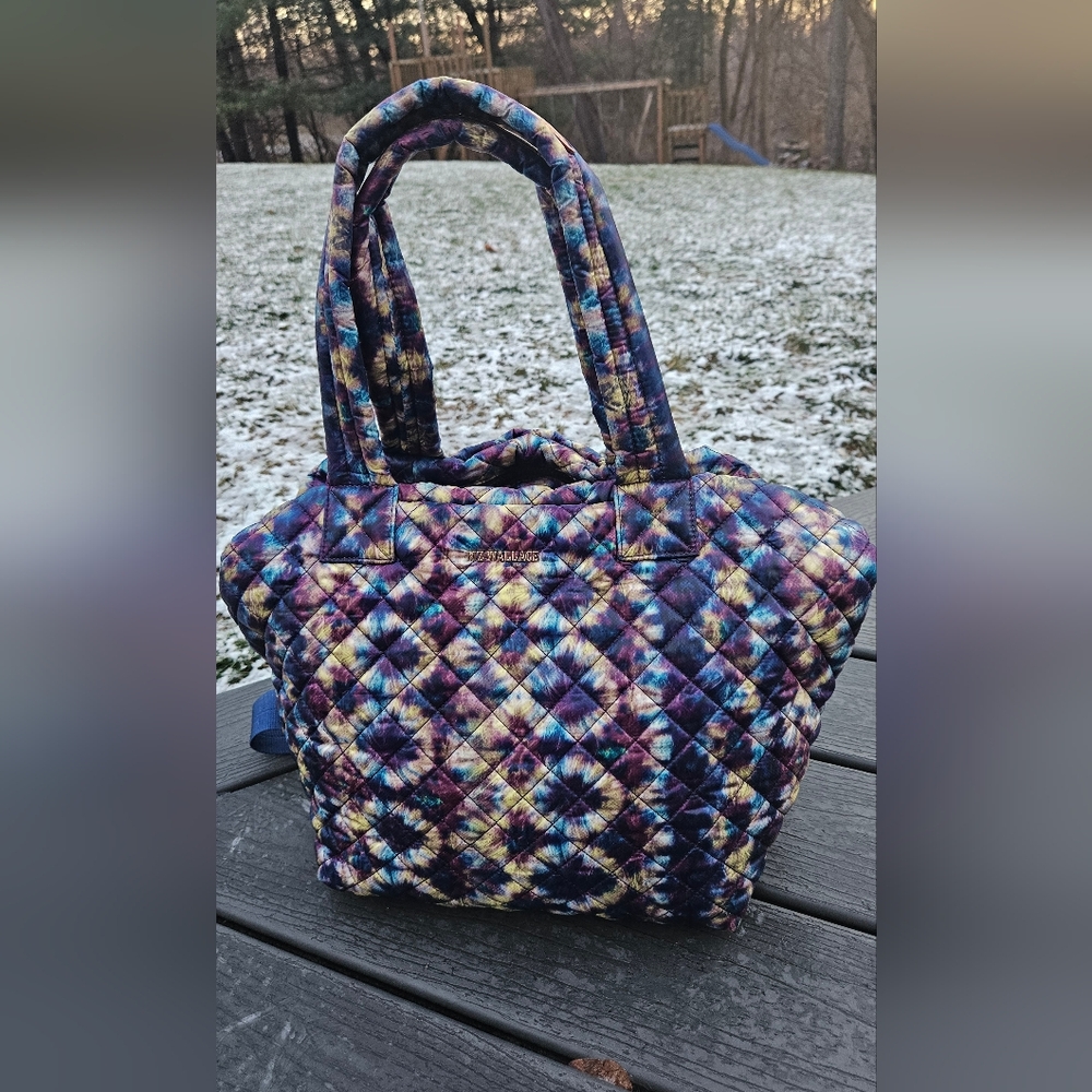 MZ Wallace TieDye Winter Prism Multicolor Quilted Tote. Nwot! - Picture 2 of 13